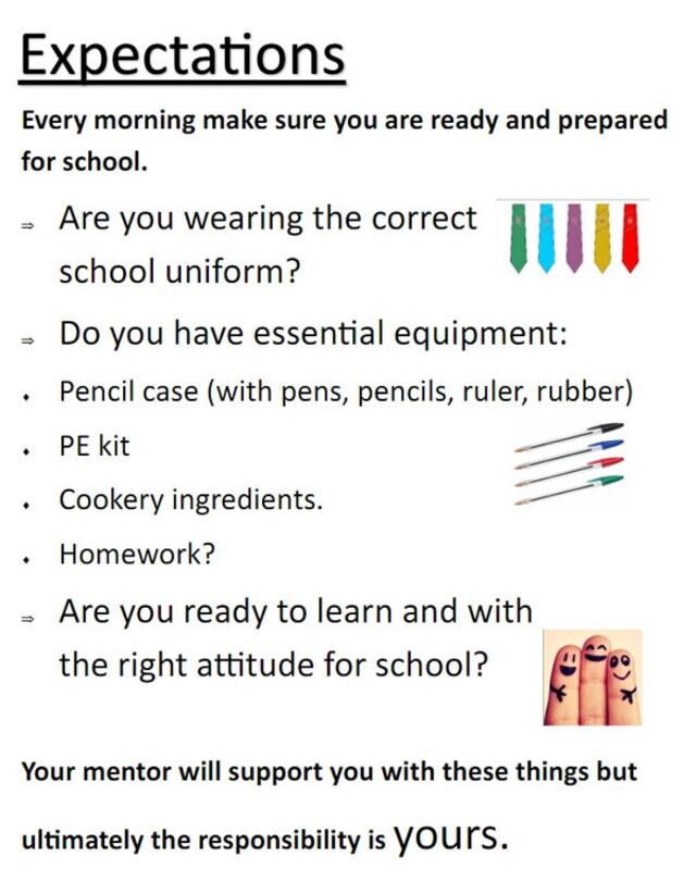 Pupil Expectations Graphic